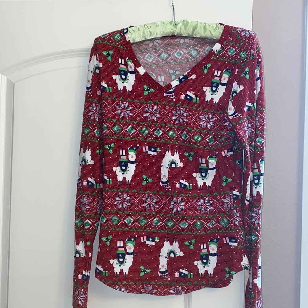 Alpaca Long sleeve Christmas shirt